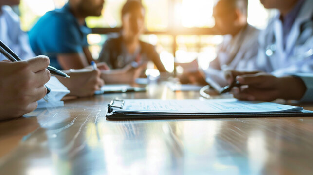 A hospital's marketing team planning a community health outreach program. stock image, hd quality, natural look, blog post, health care
