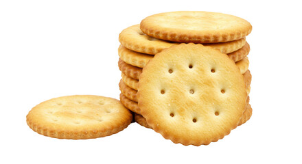 Isolated Stack of Crackers