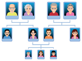beautifully designed big family tree diagram