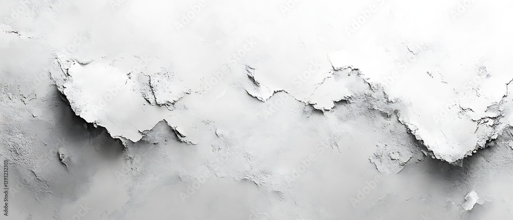 Aufkleber Abstract White Texture Background Plastered Wall Surface with Artful Patterns and Subtle Shadows for a Modern Look : Generative AI