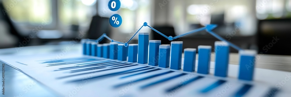 Poster Data Graph Chart Business Analytics Finance Report Investment Growth Percentage Diagram Presentation Strategy Analysis Progress : Generative AI
