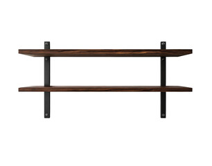 modern dark wooden empty shelf