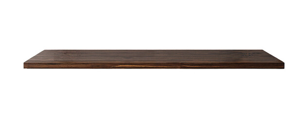 modern dark wooden empty shelf