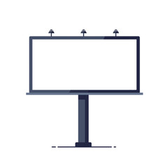 Obraz premium Blank billboard design in flat style showcasing advertising opportunities as vector art