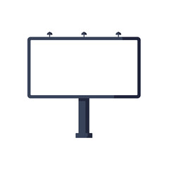 Fototapeta premium Billboard design in minimal flat style showcasing advertising space vector illustration