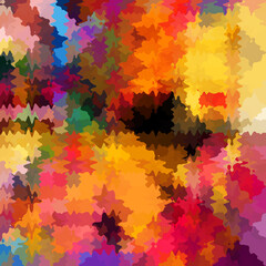 Fototapeta premium Colorful splashed abstract background. Splash effect and camouflage. Splattered backdrop.