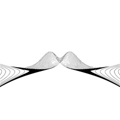 Fototapeta premium Abstract Waveform Graphic - Minimalist Lines on White, Modern Design