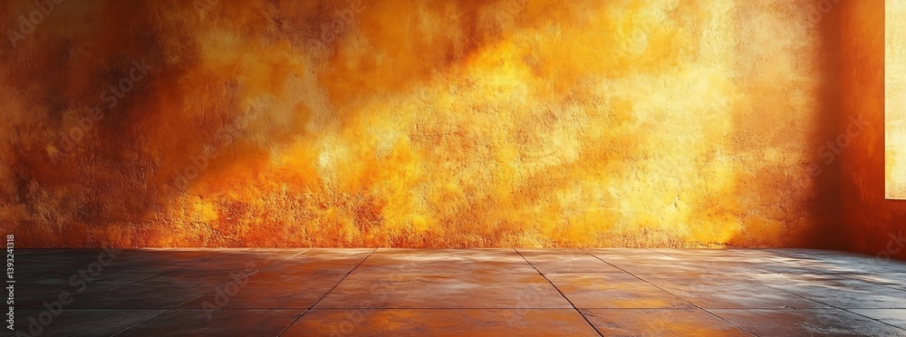 Aufkleber Abstract Textured Background with Warm Orange and Yellow Hues Ideal for Presentations and Digital Art Projects : Generative AI