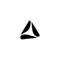 Abstract Black Triangle Logo Design on White Background