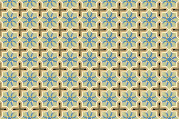 Seamless Wallpaper Shape Decoration Cloth Perspective Art Tile Design Texture Graphic Geometric Visual Endless Symmetric Fashion Digital Textile Fabric Background Interior Template Luxury Pattern.