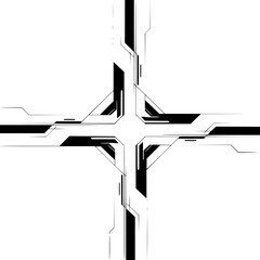Abstract Technology Network Design, Minimalist Geometric Background