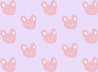 Rabbit Pattern Vintage Design Vector Textile