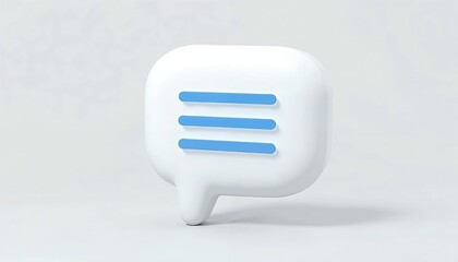 Blue Chat Icon with White Speech Bubble Representing Online Communication, Messaging, and Digital Interaction  
