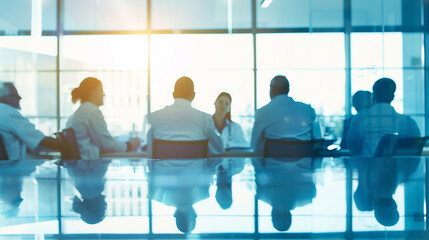 A hospital's board of directors meeting to discuss strategic initiatives. stock image, hd quality, natural look, blog post, health care