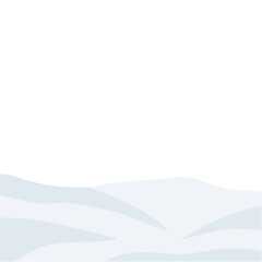 Naklejka premium Winter landscape with drifts of snow. Vector illustration.