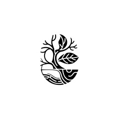 Minimalist Tree Logo: Growth, Nature, Sustainability, Organic