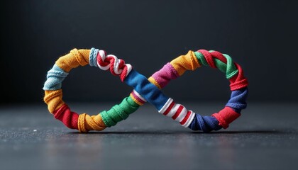 Colorful Infinity Symbol Concept for Autism Awareness Campaigns, Educational Material, Blogs, Social Media Content, and Healthcare Presentations  