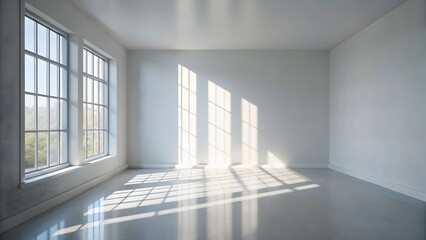 Fototapeta premium Sunlight Streaming into Empty Room