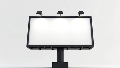 blank billboard on a white background