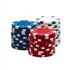casino chips, poker chips, gambling, casino, chips stack, poker, blue chips, red chips, game tokens, money game, betting, luck, play, poker table, gaming, red white blue, Vegas, gambling tokens, casin