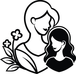 mother's day silhouette vector designs 42