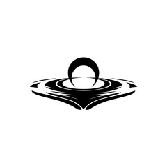 Abstract Crescent and Ripples Logo Design