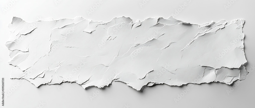 Fototapete Abstract White Paper Texture Background Torn Paper Edge Design Creative Art Backdrop for Graphics : Generative AI