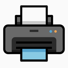Printer icon on white background