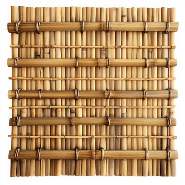 Bamboo Mat (Chatai) - Isolated on white background 