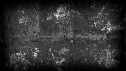 Halftone distressed grunge texture on transparent background