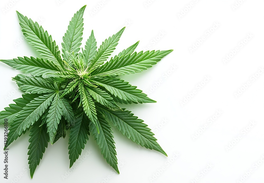 Aufkleber group of cannabis leaves arranged artistically to display their vibrant color and healthy structure 