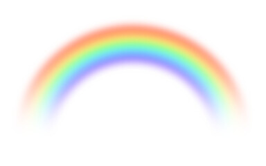 Stylized thick rainbow isolated on transparent background