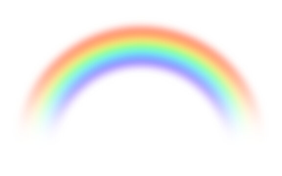 Stylized thick rainbow isolated on transparent background