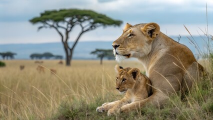 lion and lioness