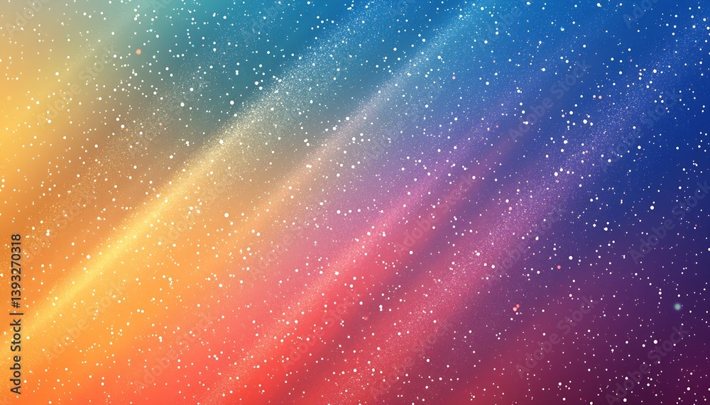 Poster magical night sky inspired gradient background with glitters and stars : generative ai