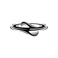 Abstract Swirl Logo in Black & White - Modern, Minimalist Design