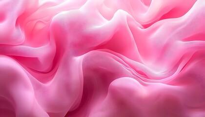 Fototapeta premium Elegant pink fabric flows beautifully creating soft and airy textures