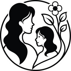 mother's day silhouette vector designs 46
