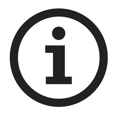 Minimalist information icon representing help or info section in user interface