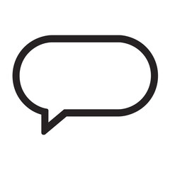Naklejka premium Minimalist speech bubble icon for chat conversation comment and messaging in ui