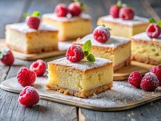 Simple Almond Raspberry Cake Bars A Minimalist Delightful Homemade Dessert for a Sweet Treat