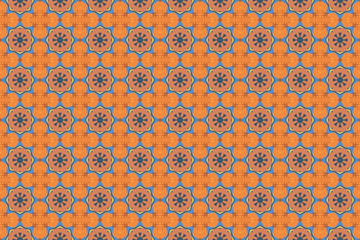 Seamless Wallpaper Shape Decoration Cloth Perspective Art Tile Design Texture Graphic Geometric Visual Endless Symmetric Fashion Digital Textile Fabric Background Interior Template Luxury Pattern.