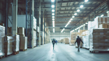 Obraz premium A warehouse with a dedicated team handling large, oversized shipments. stock image, hd quality, natural look