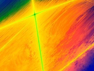 Top view of the planet, yellow planet, abstraction