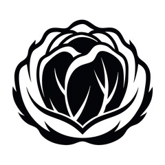 Cabbage silhouette vector icon set design