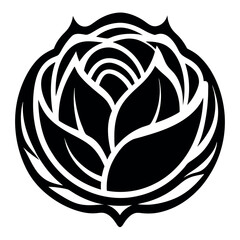 Cabbage silhouette vector icon set design