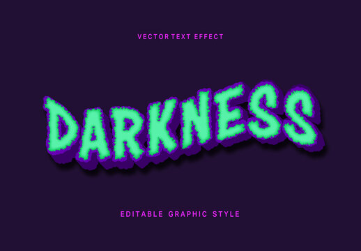 Green And Purple Distorted Spooky Glow Text Effect