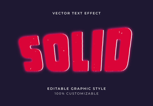 Red Increasing Solid Bold Font Vintage Text Effect