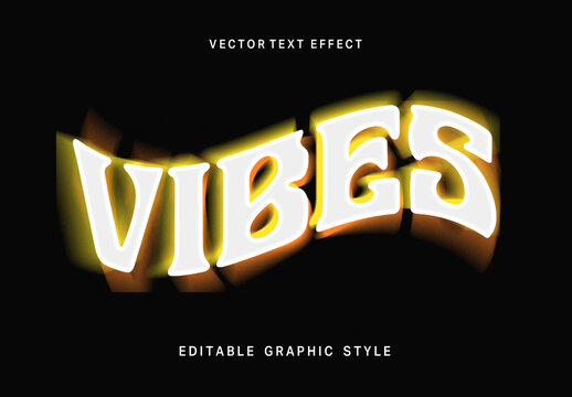 Gold Glowing Backlight Font Bold Wavy Text Effect