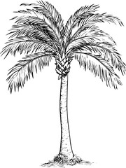 Date Palm coloring book vector design, Date Palm vector image